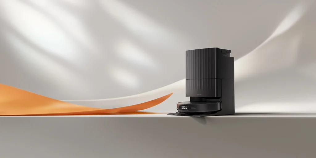 Roborock Qrevo Edge 2 Set noir avec station, robot aspirateur pour poils d’animaux