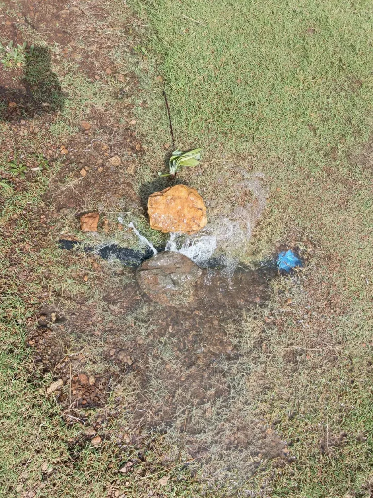 Recherche de fuite d’eau sur une canalisation endommagée