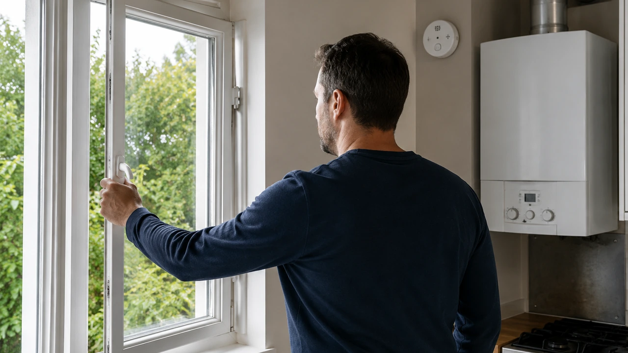 Aérer un logement en cas de suspicion de monoxyde de carbone près d’une chaudière gaz
