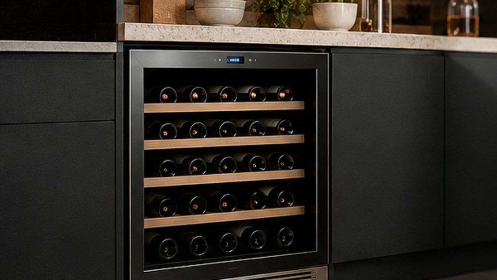 Cave à vin pas cher installée dans un intérieur moderne