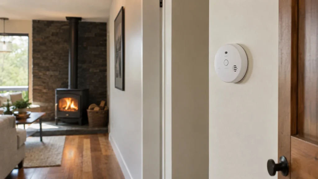 Où placer un détecteur de monoxyde de carbone dans un logement avec poêle à bois