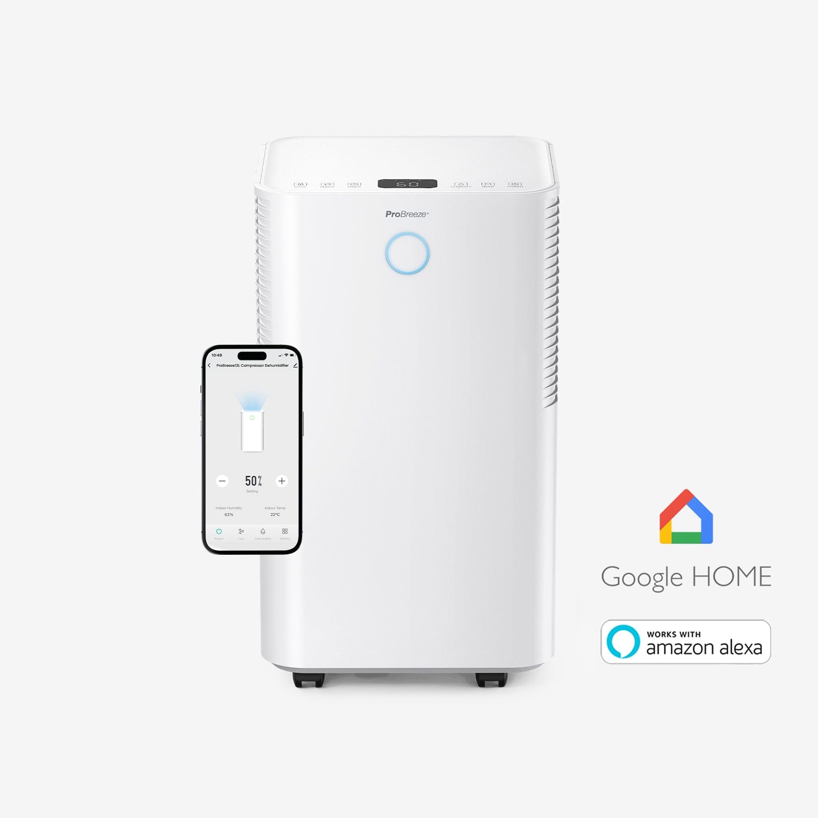 Pro Breeze OmniDry 12L Smart, déshumidificateur silencieux pour chambre moyenne