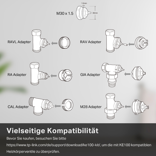 KE100 KIT tête thermostatique connectée