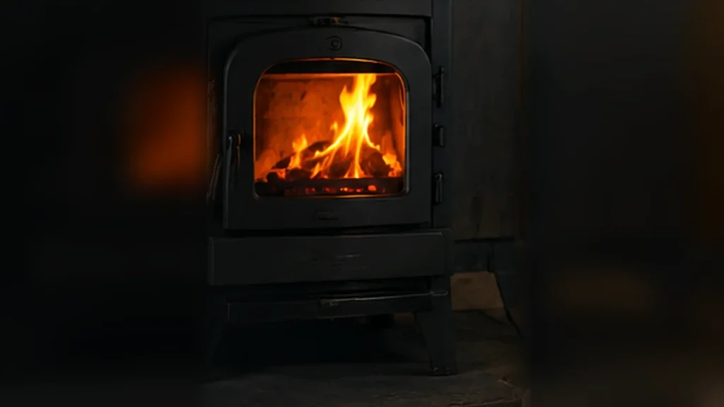 Poêle à bois en fonctionnement, guide sur le tubage et le conduit de fumée