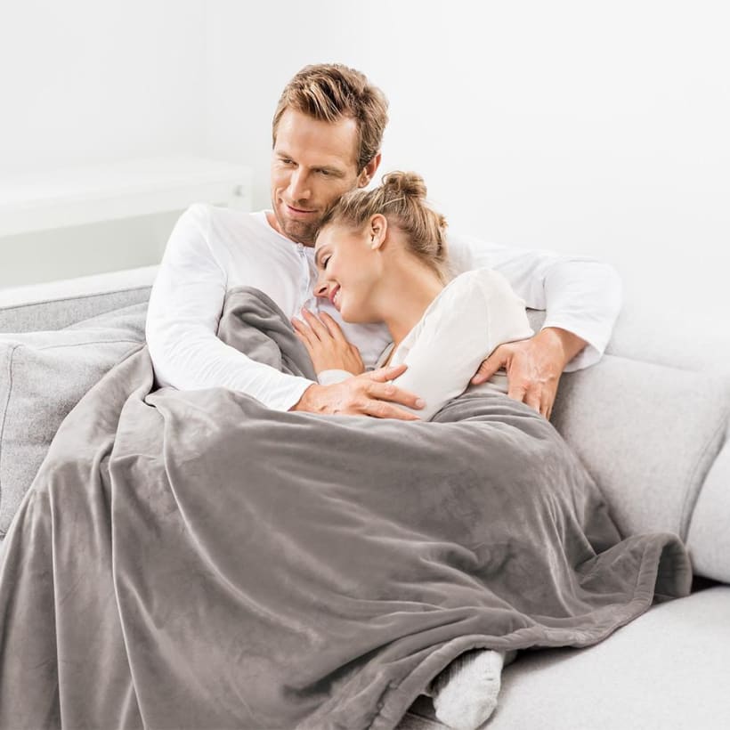Couverture chauffante Beurer HD 150 XXL Cosy Taupe avec commande