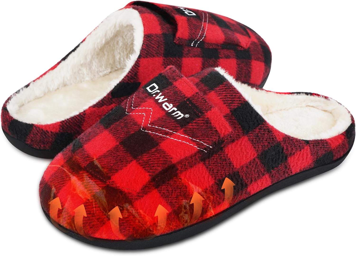 Dr.warm chaussons chauffants rechargeables rouges