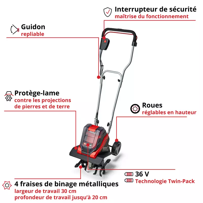 Motobineuse sans fil Einhell GE-CR 30 Li-Solo