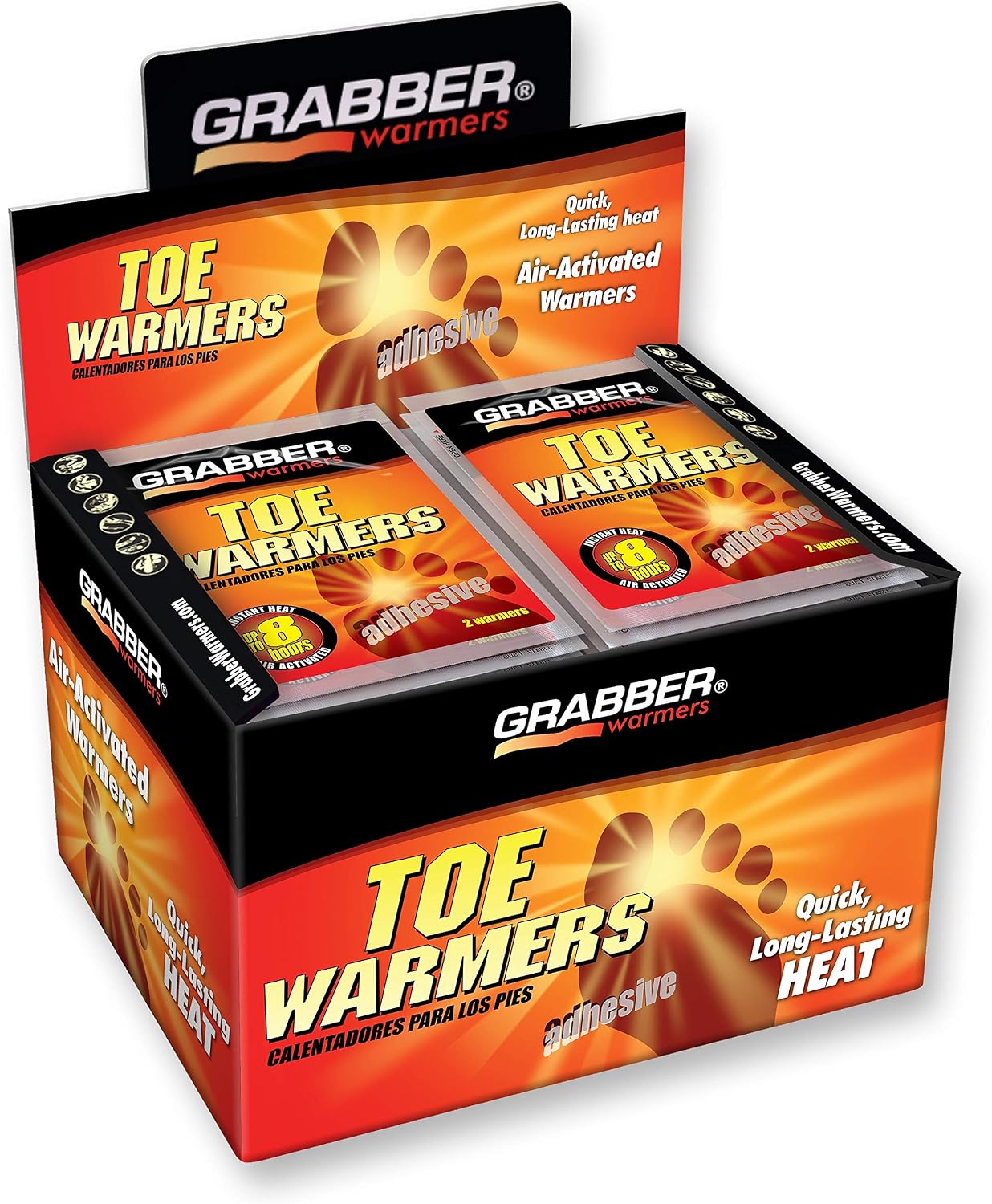 Chaufferette pied Grabber Toe Warmers 40 paires adhésives