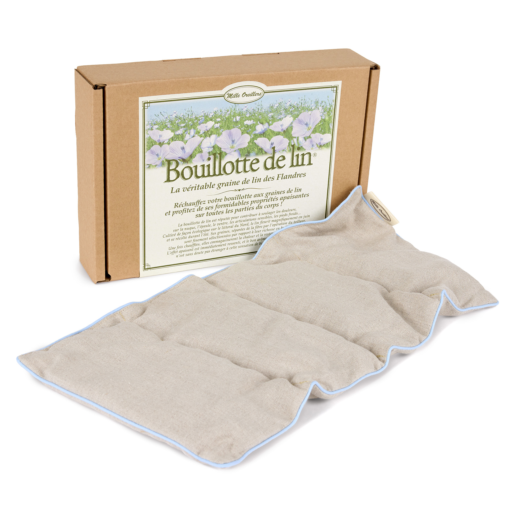 Bouillotte graine de lin Mille Oreillers LIN1 20 x 40 cm