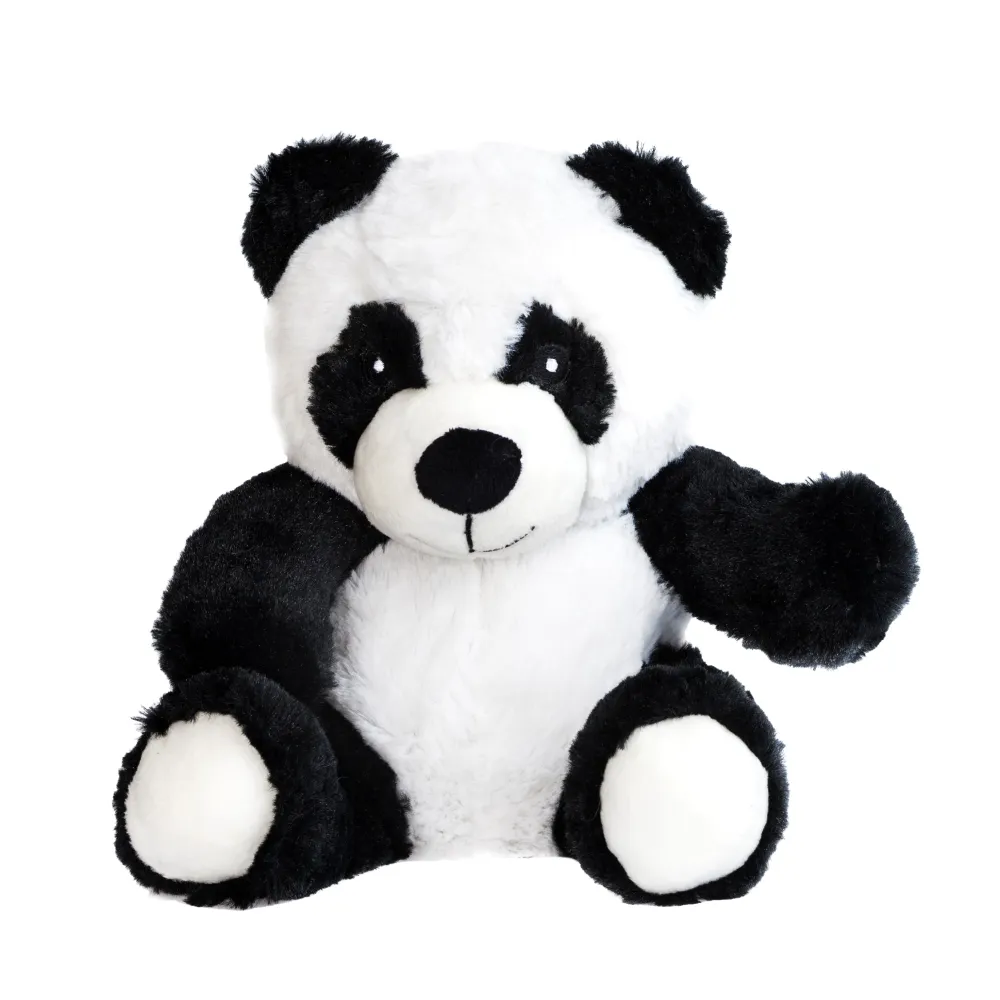 Pelucho bouillotte déhoussable Panda avec sac chauffant amovible