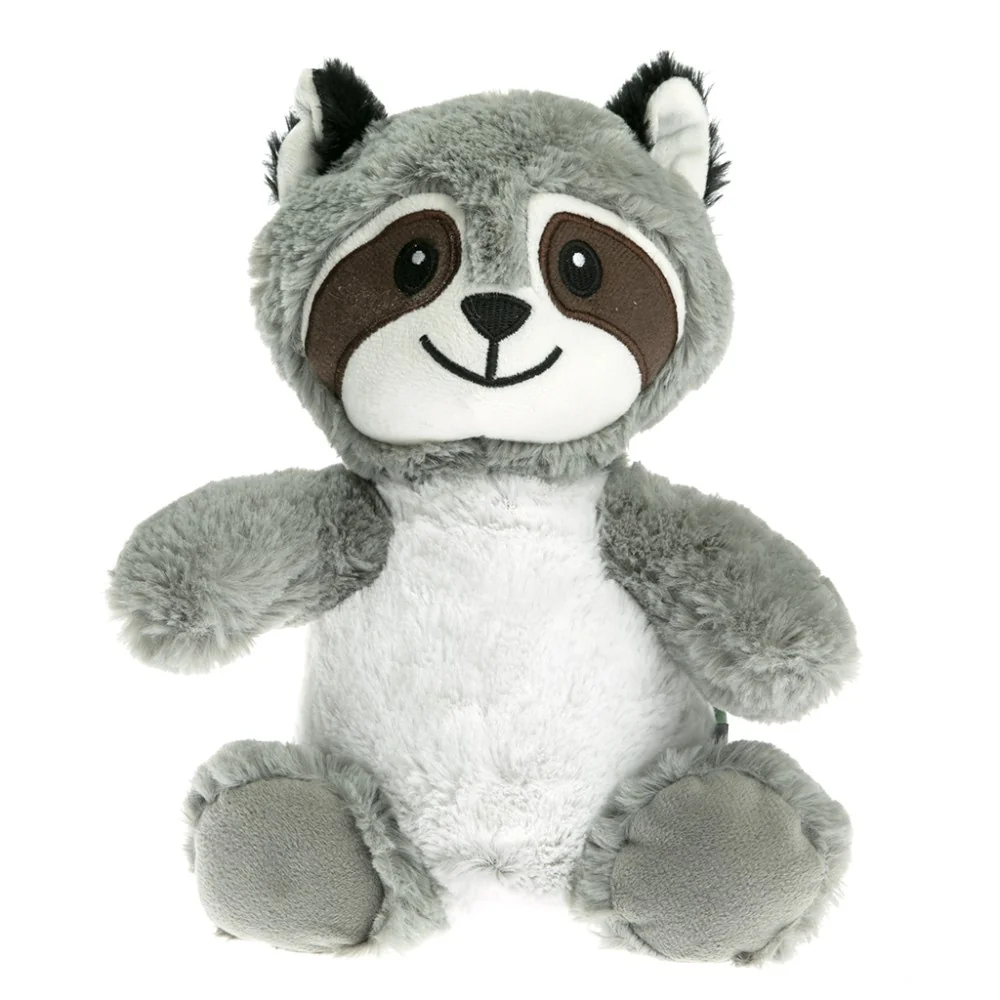 Pelucho Samy bouillotte micro onde raton laveur gris