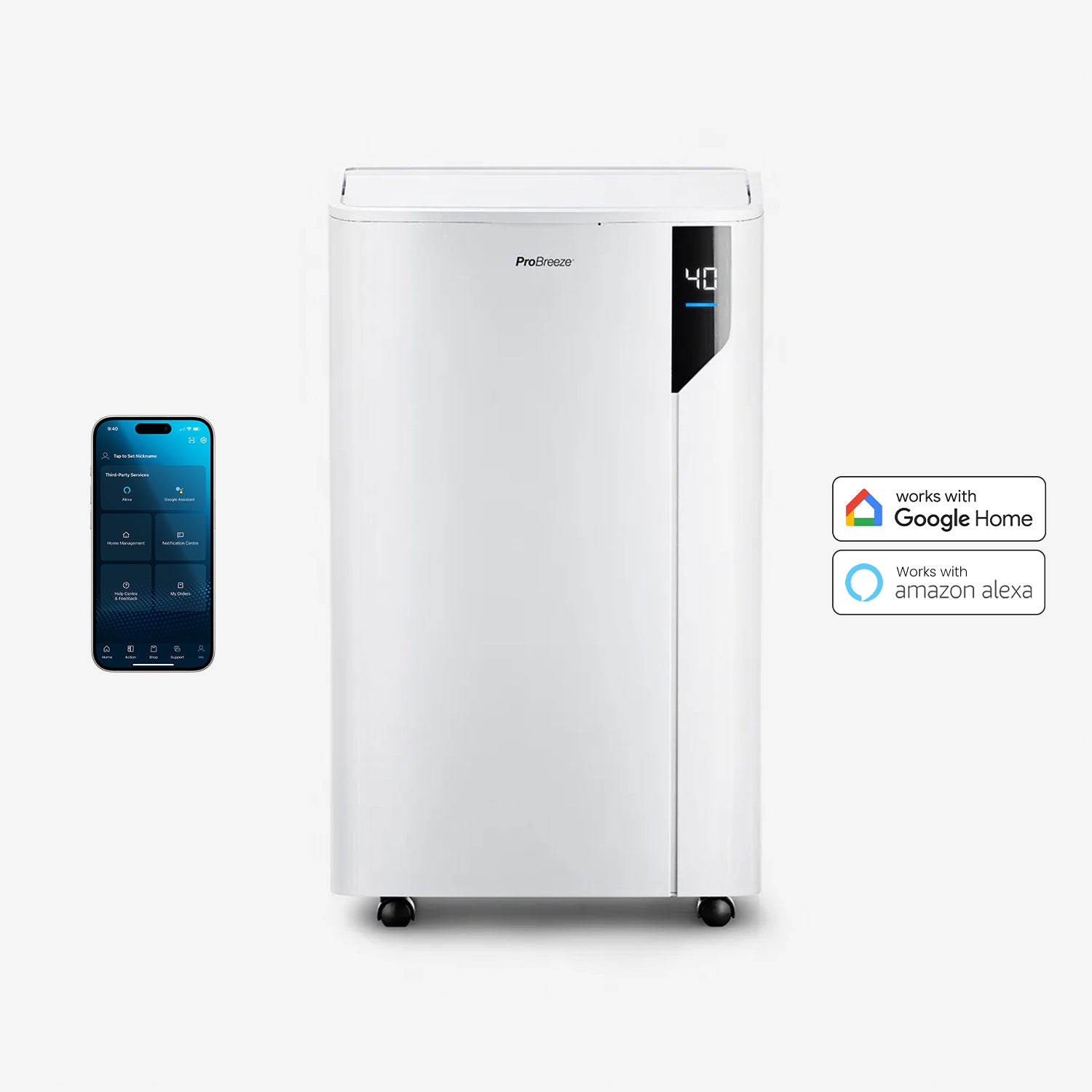 Pro Breeze PB-D-23W-W 20L Smart déshumidificateur basse consommation