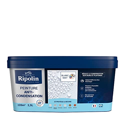 Ripolin peinture anti-condensation mat blanc 2,5 L, ASIN B088P4TXHX