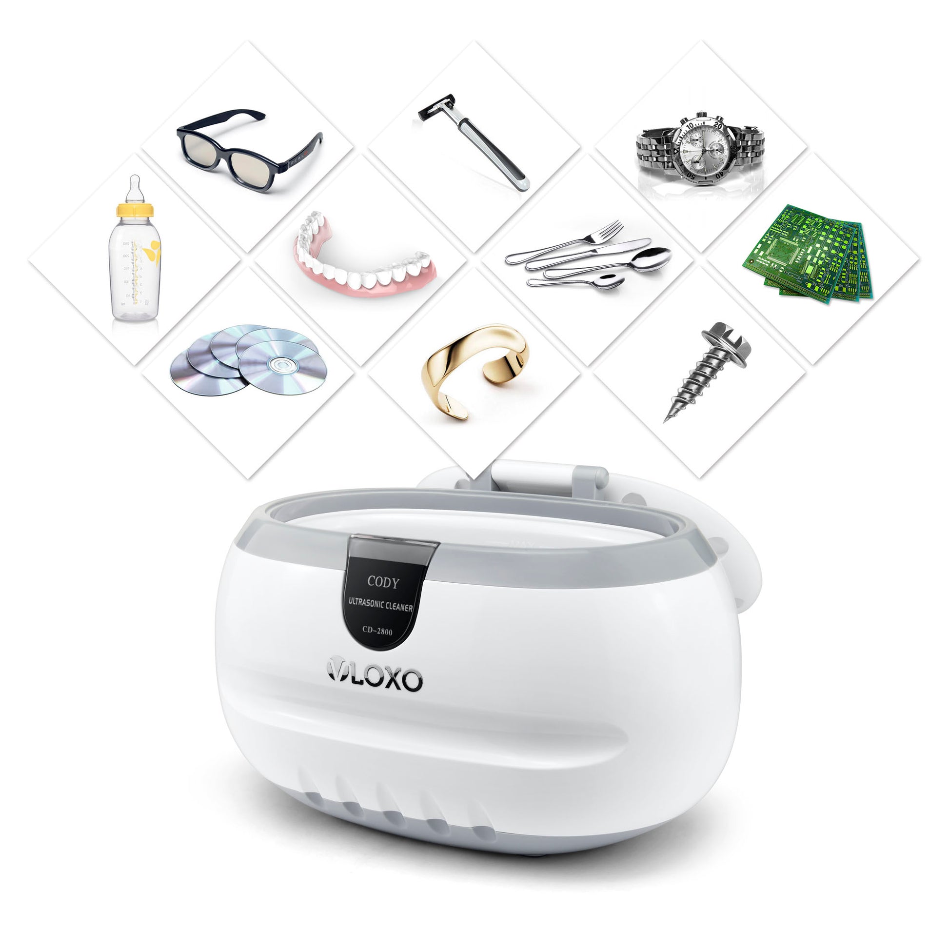 Nettoyeur bijoux ultrason VLOXO CD-2800 de 600 ml
