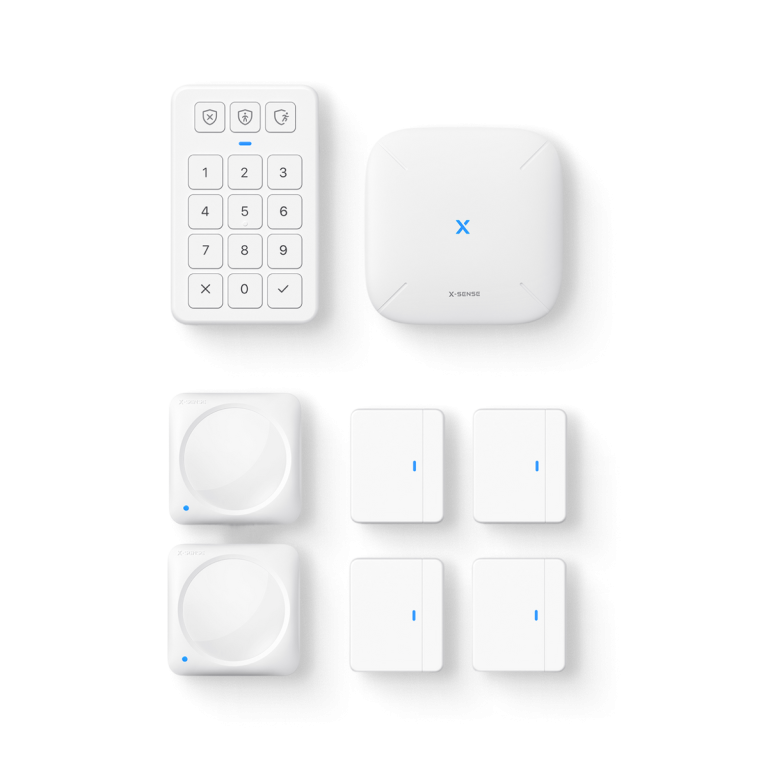 X-Sense AS08 kit alarme maison sans fil avec capteurs et clavier